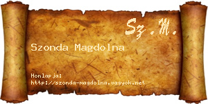 Szonda Magdolna névjegykártya
